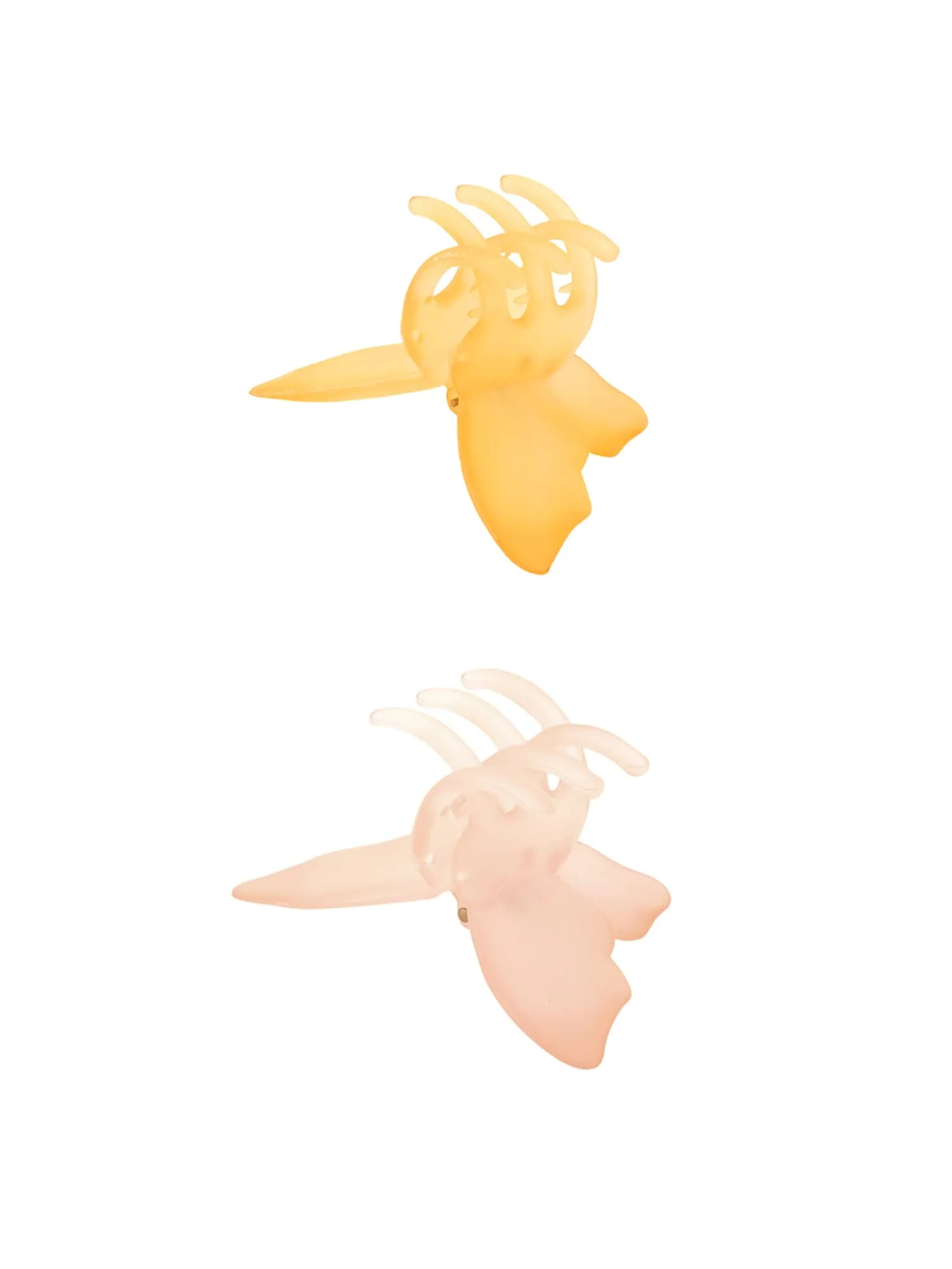 Yellow Chimes Claw Clips for Women Hair Clutches for Women Hair Accessories For Women Set of 2 Pcs Claw Clip Peach Yellow Butterfly Clips Big Clutchers for Hair Clutcher for women and Girls Gifts